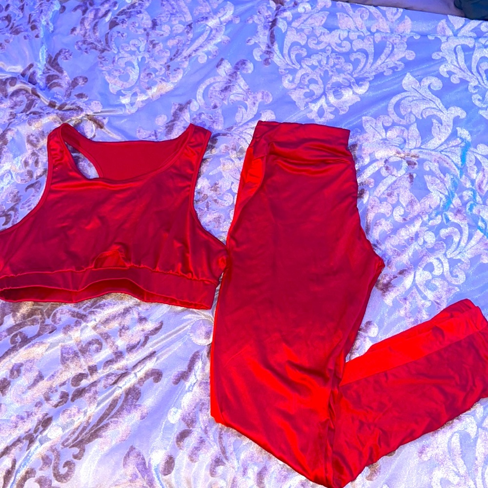 2pc Red Track Suit